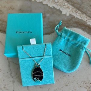 Tiffany & Co Blue Splash Oval Necklace
